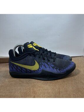 Nike Mamba Rage GS Black Tour Yellow Court Purple 943808-024 Youth 6Y